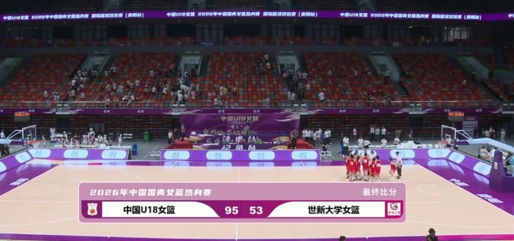 姚子英12前场板 中国U18女篮95-53大胜世新大学