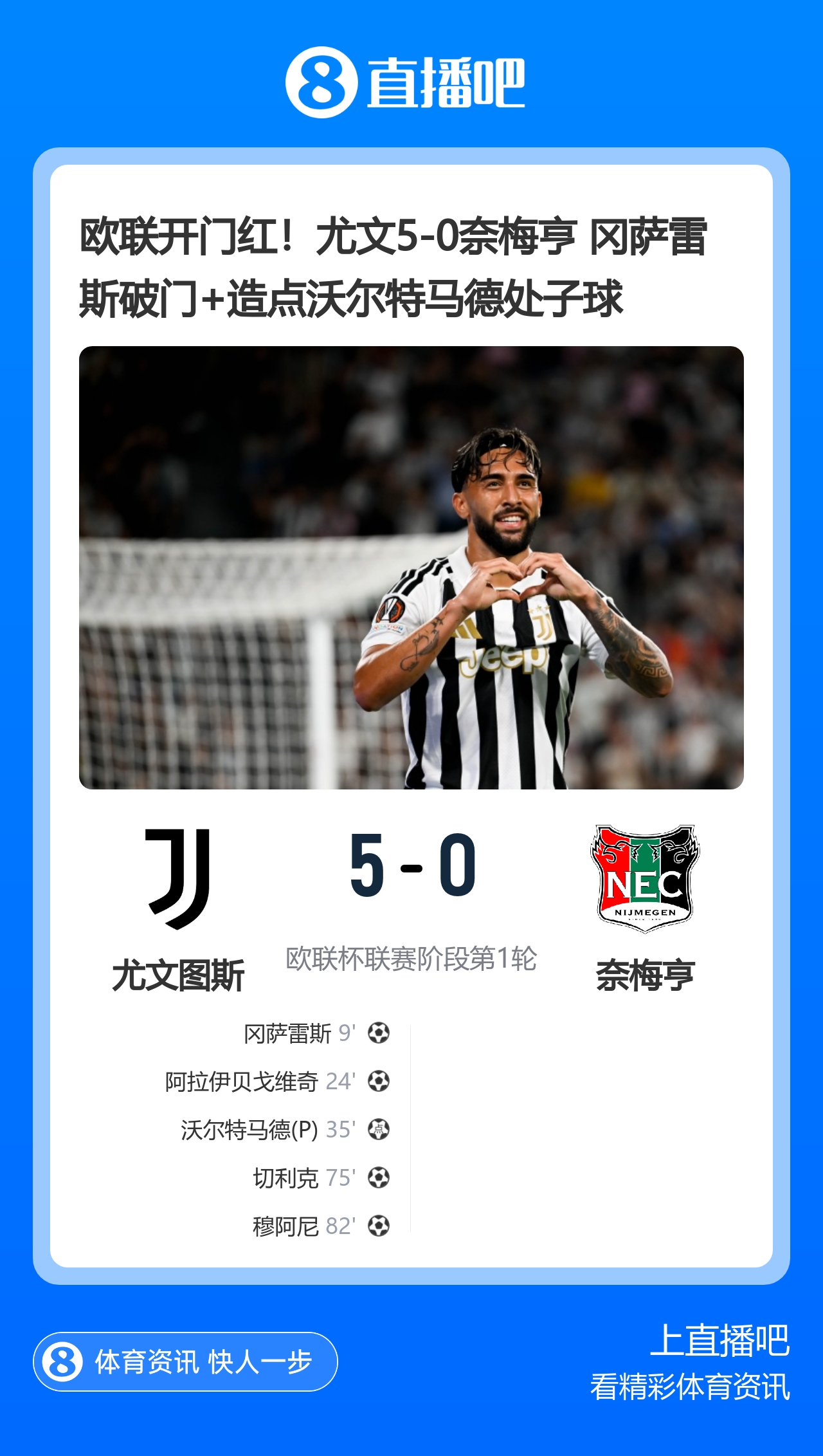 早报:曼城联赛杯5-0大胜晋级 尤文欧联杯5-0开门红 早报:曼城联赛杯5-0大胜晋级 尤文欧联杯5-0开门红